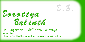 dorottya balinth business card